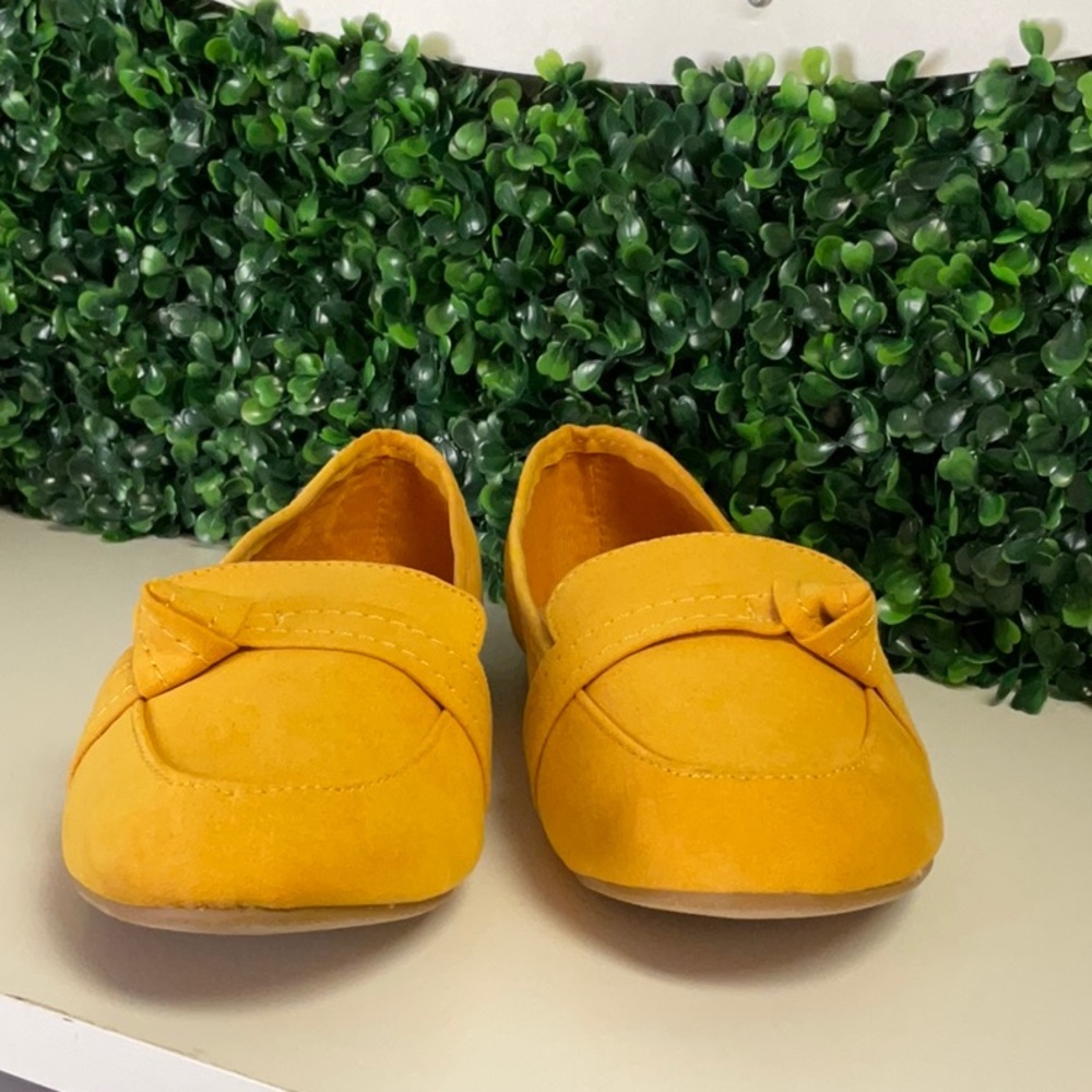 Journee Collection Yellow Suede Loafers